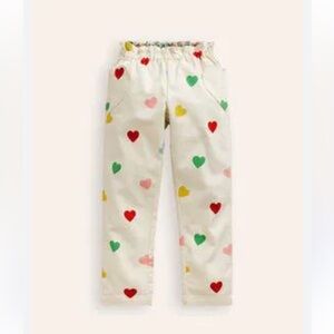 Mini Boden Heart Print Kids pull on jeans - Multicolor Sz 3/4